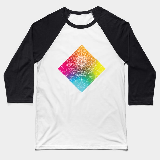 Prismatic Rainbow Baseball T-Shirt by WinterWolfDesign